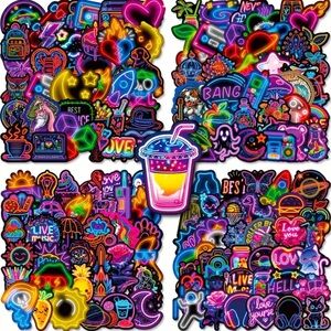150 pcs Vibrant Neon mixed cartoon cut out Sticker Collection - NEW